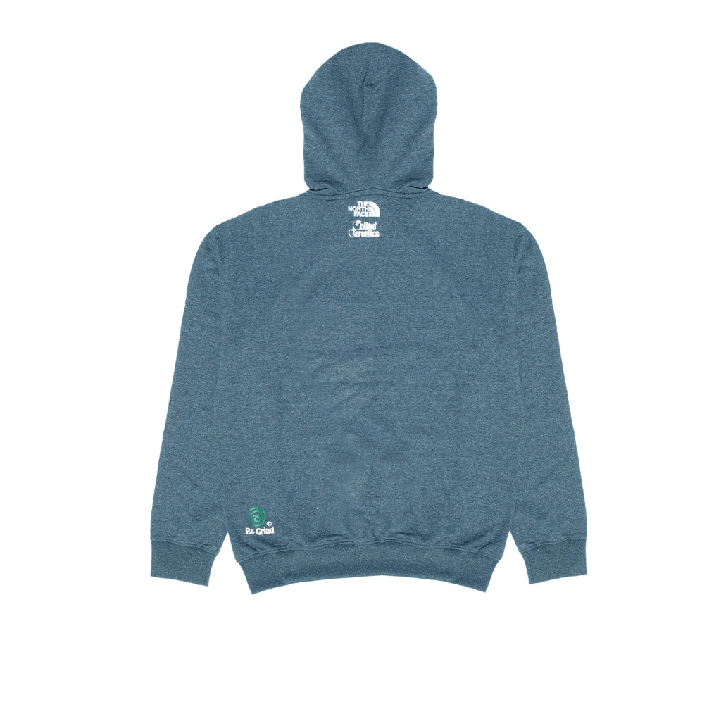 X Online Ceramics Mens Graphic Hoodie Blue Regrind The north face – Гарантія оригінальності – вид ззаду