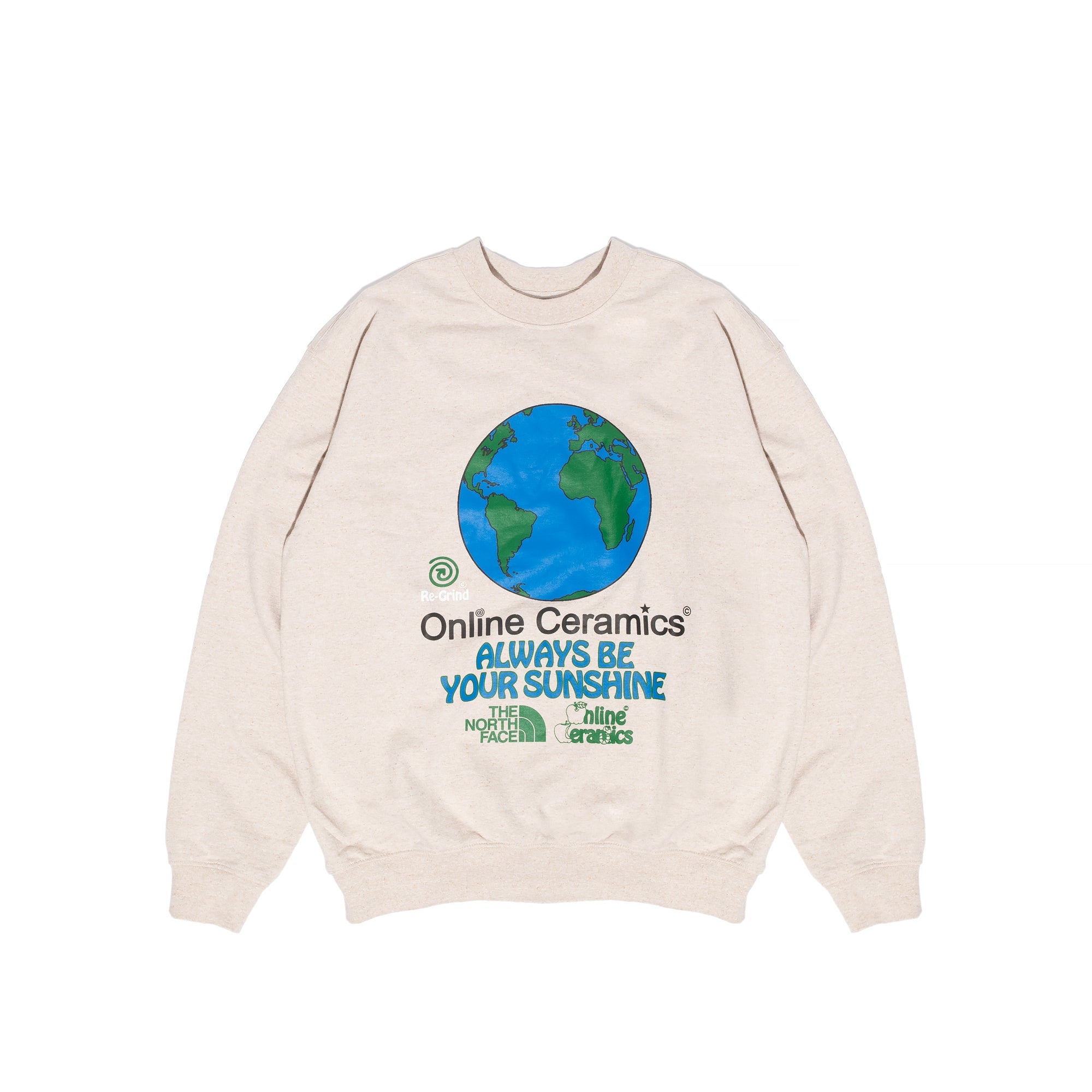 X Online Ceramics Mens Graphic Crew Sweatshirt White Regrind The north face оригінал – Купити в Україні – боковий вид