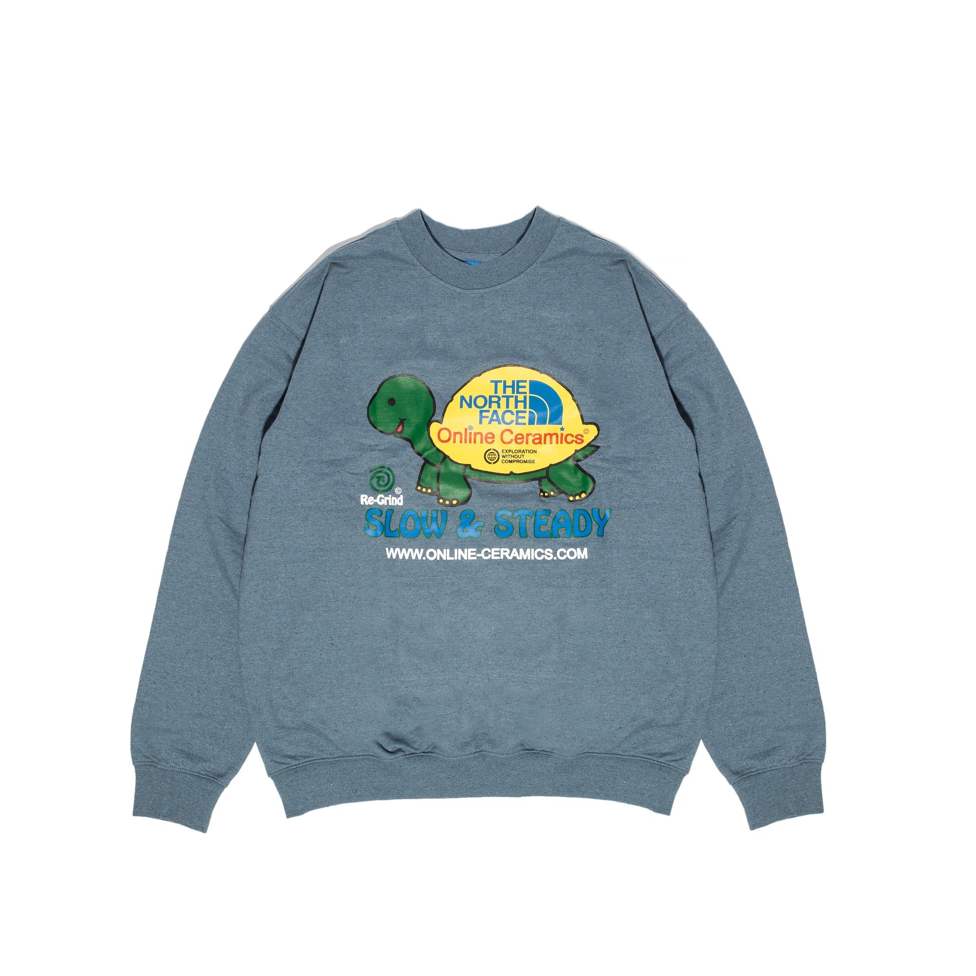 X Online Ceramics Mens Graphic Crew Sweatshirt Blue Regrind The north face оригінал – Купити в Україні – боковий вид