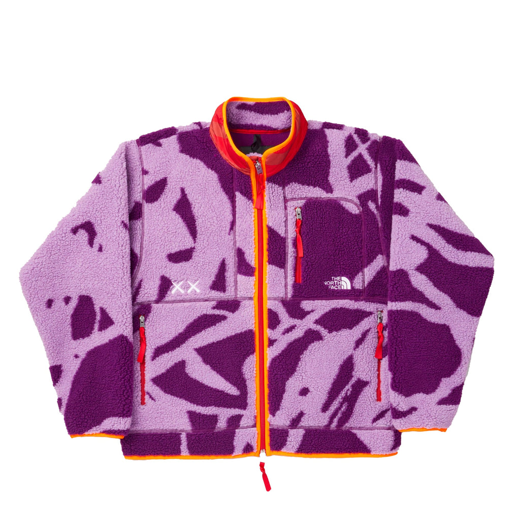 Оригінальна XX Kaws Freeride Fleece Jacket Purple Dragline Print The north face – боковий вид