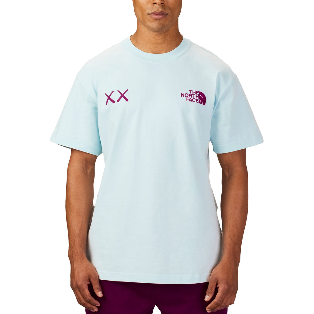 XX Kaws Mens Ss Tee Ice Blue The north face – Гарантія оригінальності – вид ззаду