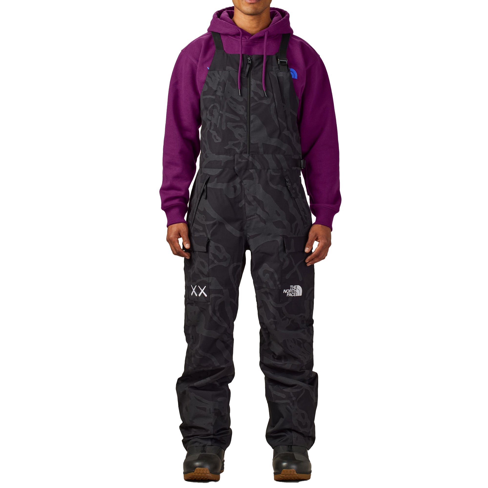 XX Kaws Freeride Bib Black Dragline Print The north face оригінал – Купити в Україні – вид ззаду