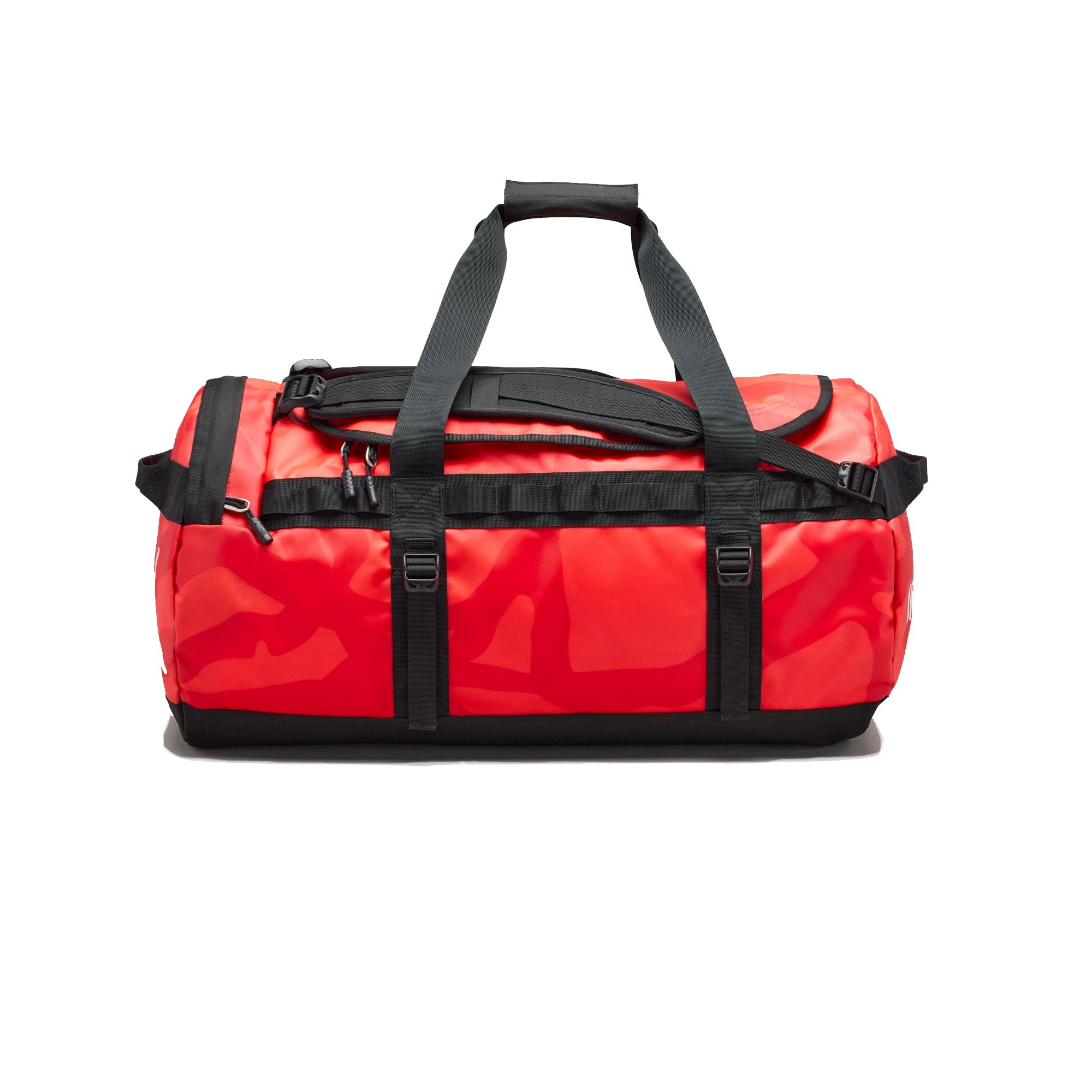 Оригінальна XX Kaws Basecamp Duffel Bag Brilliant Coral 86 Print The north face – вид ззаду