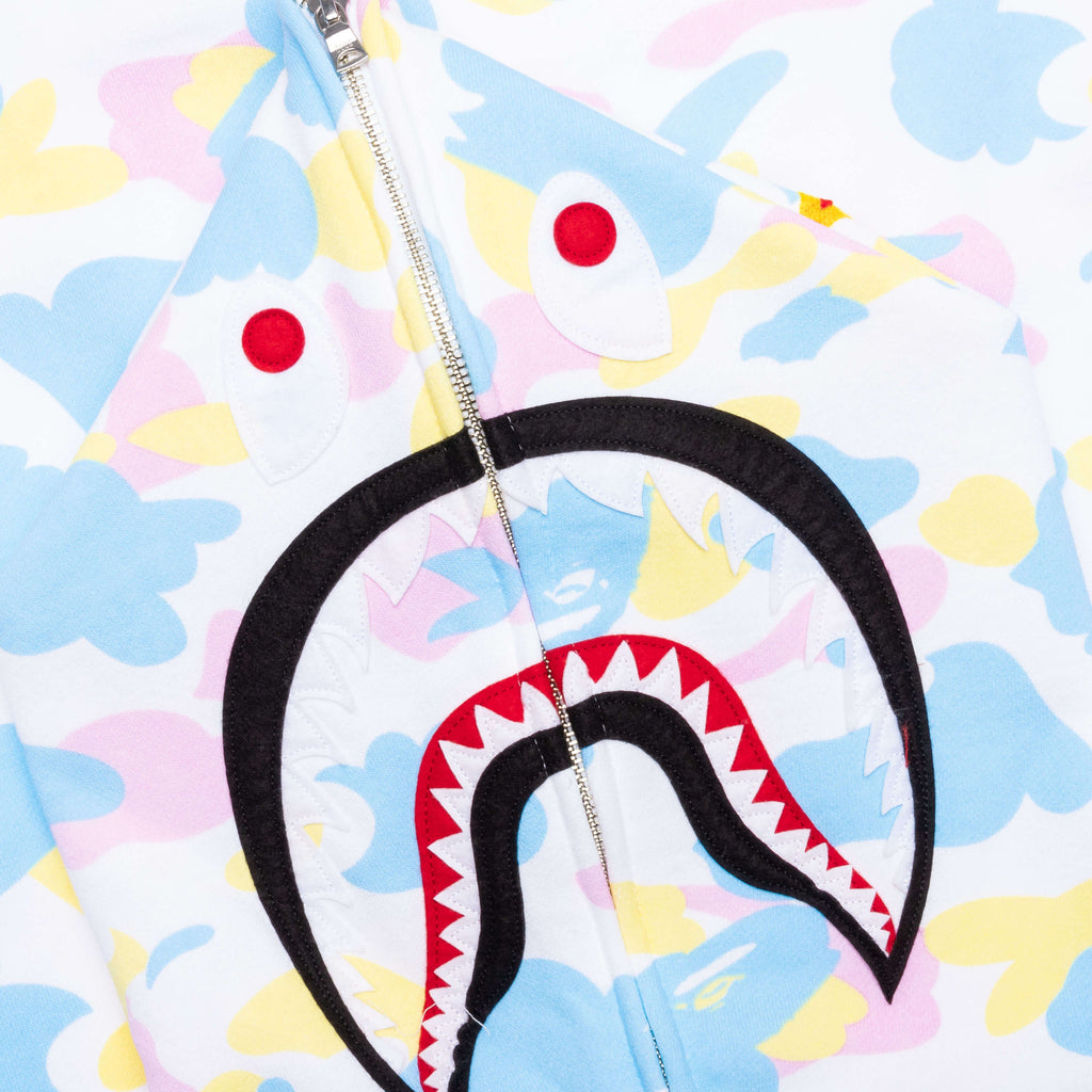 Оригінальна New Multi Camo 2nd Shark Full Zip Hoodie A bathing ape – детальний вид