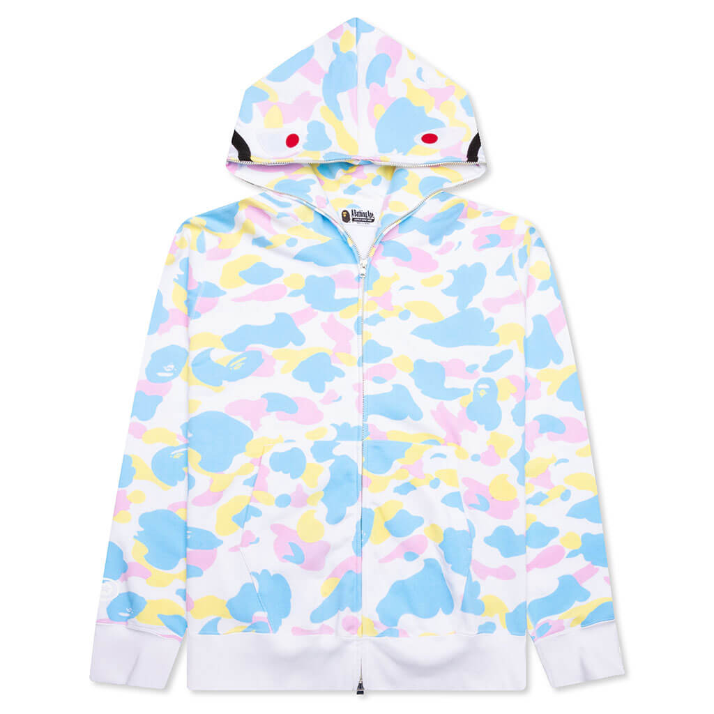 Оригінальна New Multi Camo 2nd Shark Full Zip Hoodie A bathing ape – боковий вид - A BATHING APE