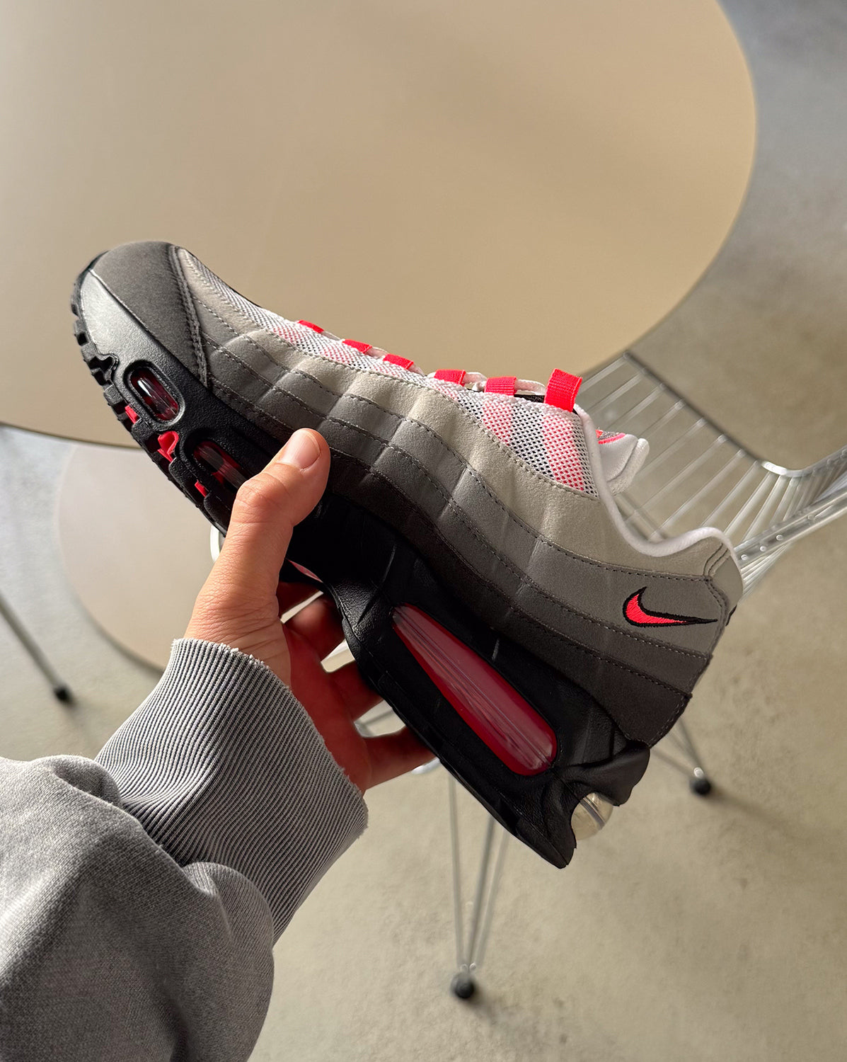 Air Max 95 *big Bubble* *solar Red* Nike оригінал – Купити в Україні – вид ззаду