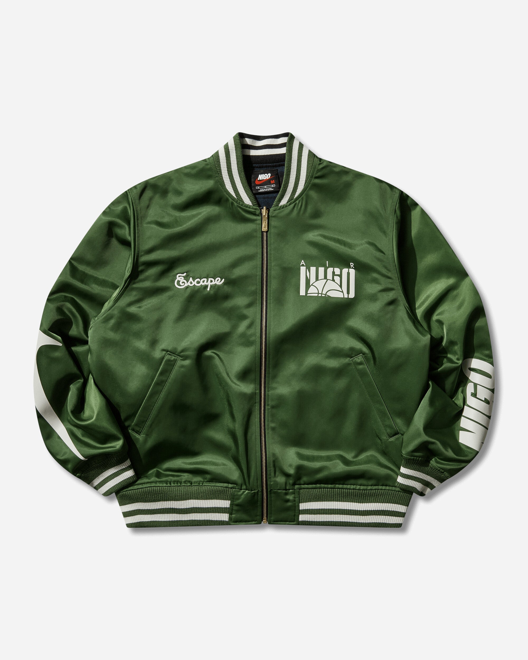 Mens Nigo Souvenir Jacket Forest Green Nike оригінал – Купити в Україні – боковий вид