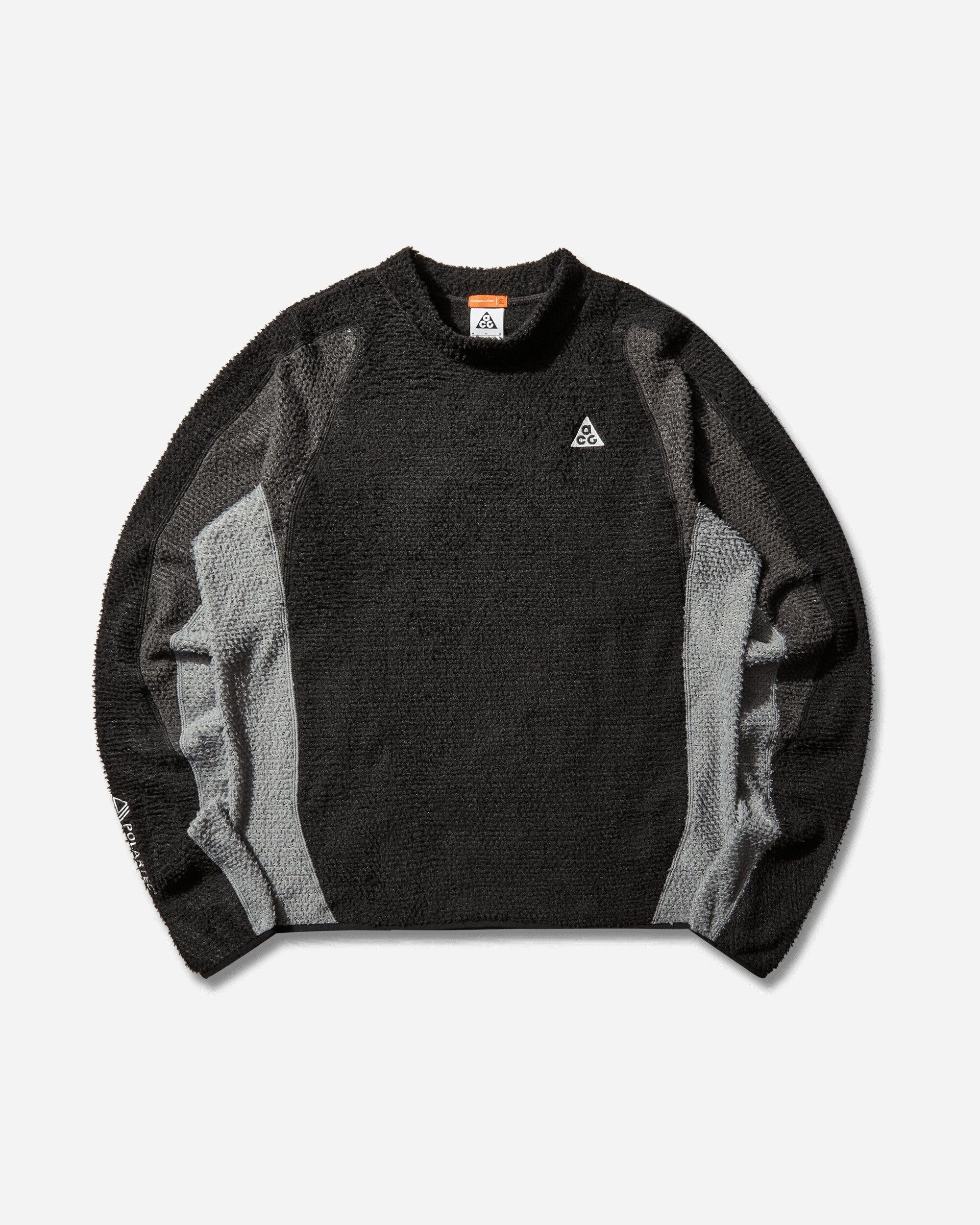 Mens Acg Wolf Tree Fleece Crewneck Sweatshirt Black Nike – Гарантія оригінальності – боковий вид - NIKE