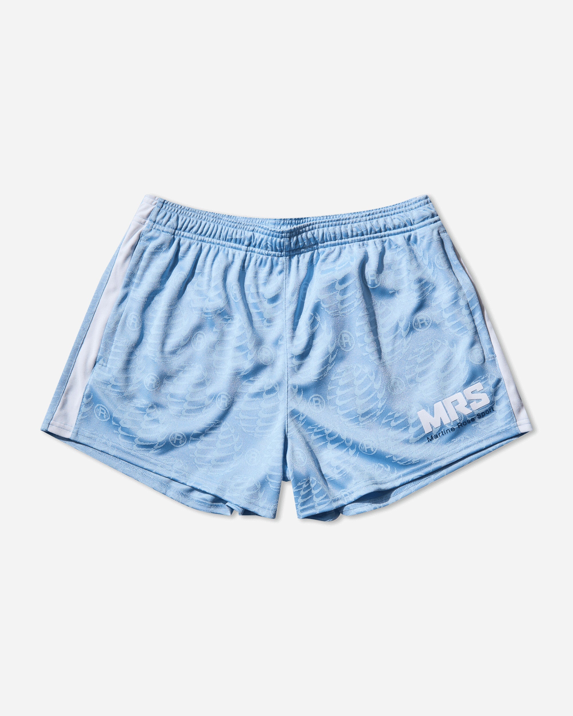 Mens Martine Rose Football Shorts Psychic Blue Nike оригінал – Купити в Україні – боковий вид
