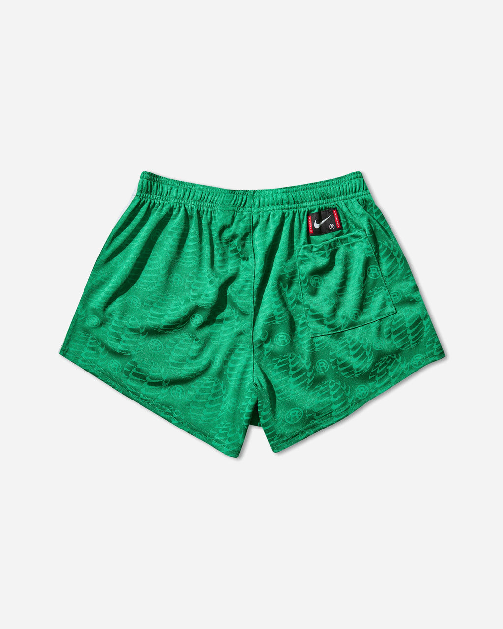 Оригінальна Mens Martine Rose Football Shorts Lucky Green Nike – вид ззаду