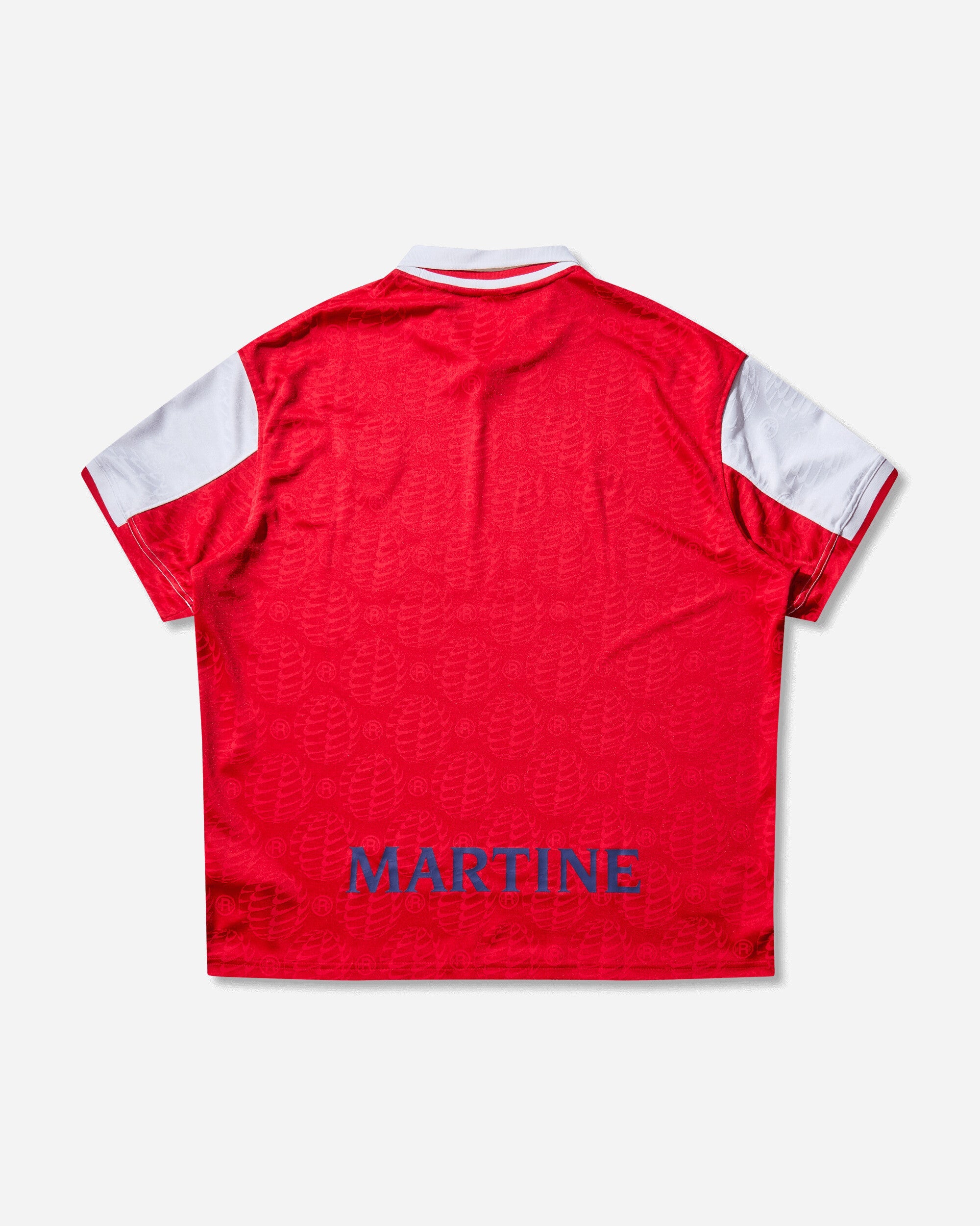 Mens Martine Rose Football Jersey University Red Nike – Гарантія оригінальності – вид ззаду