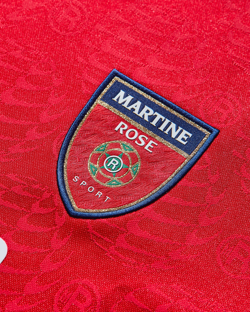 Mens Martine Rose Football Jersey University Red Nike – Гарантія оригінальності – детальний вид
