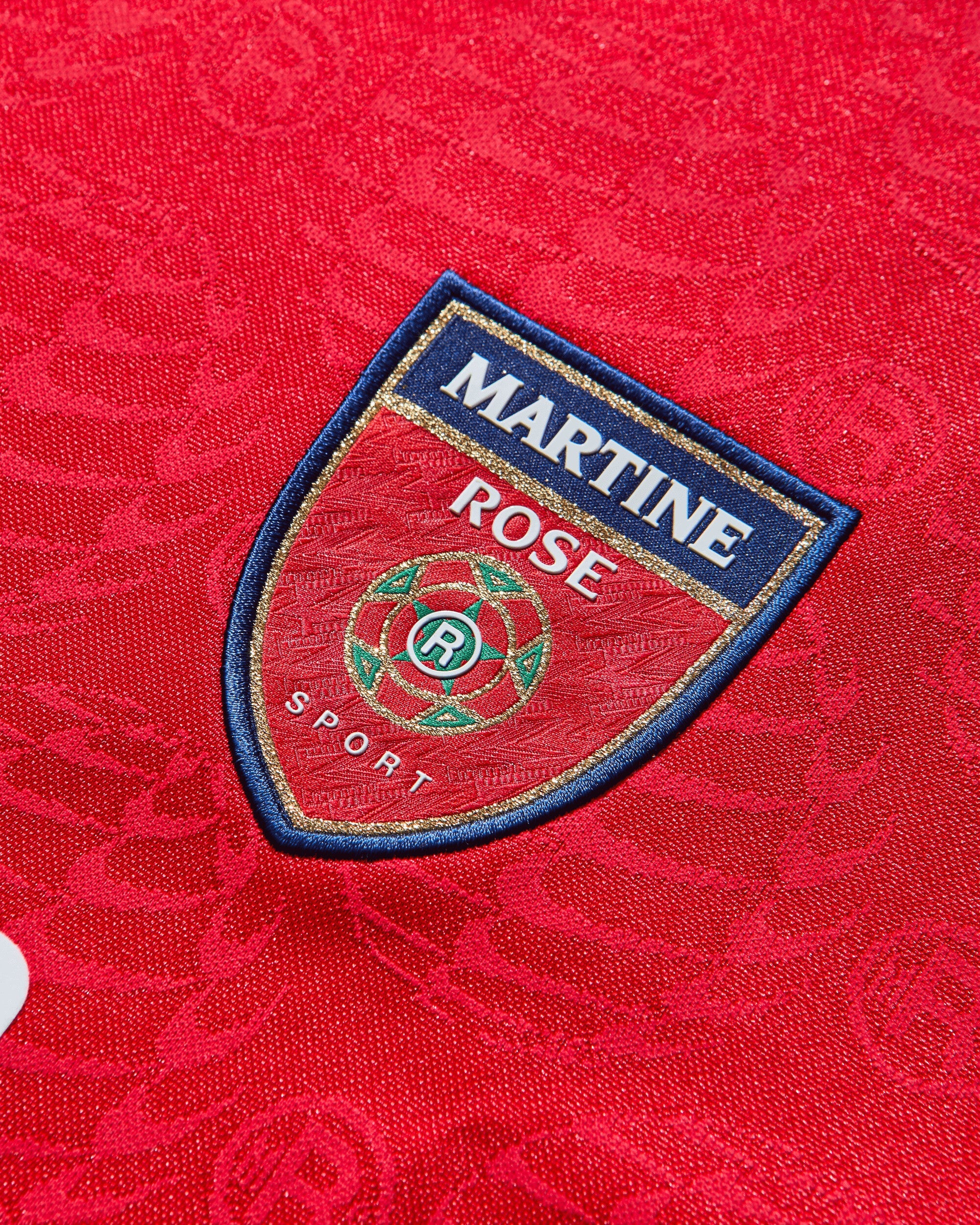 Mens Martine Rose Football Jersey University Red Nike – Гарантія оригінальності – детальний вид