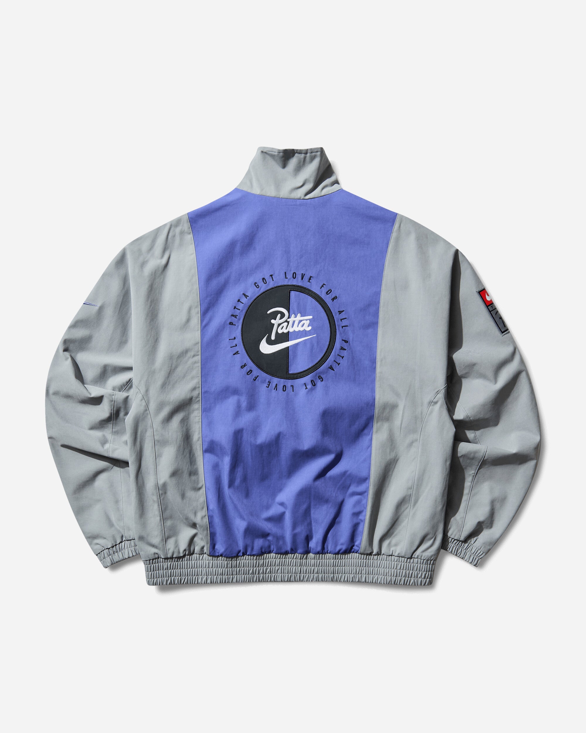 Mens Patta Tracksuit Jacket Particle Grey Nike оригінал – Купити в Україні – вид ззаду - NIKE