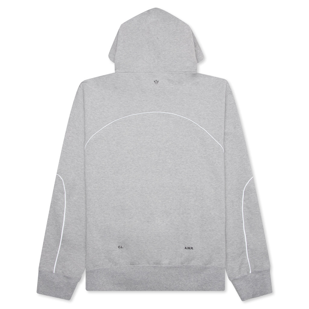 Fleece Cs Hoodie Heather Grey Nike оригінал – Купити в Україні – вид ззаду - NIKE
