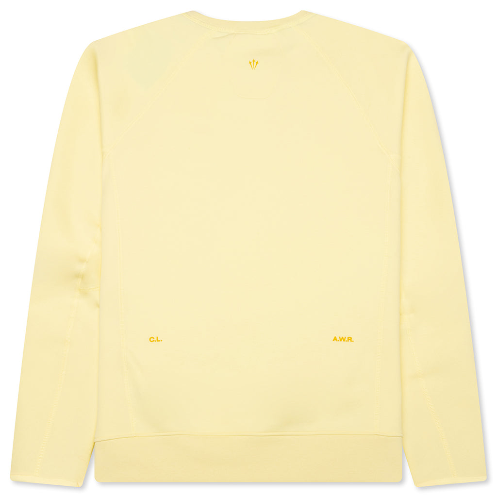 Оригінальна Tech Fleece Crew Citron Tint Nike – вид ззаду