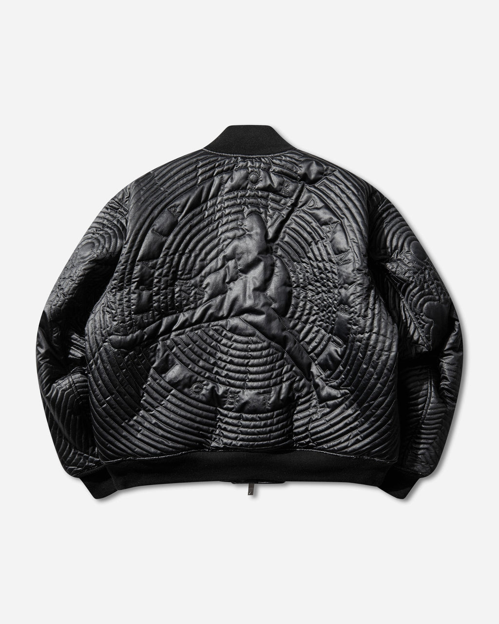 Оригінальна Mens Flight Nylon Varsity Jacket Black Nike – вид ззаду