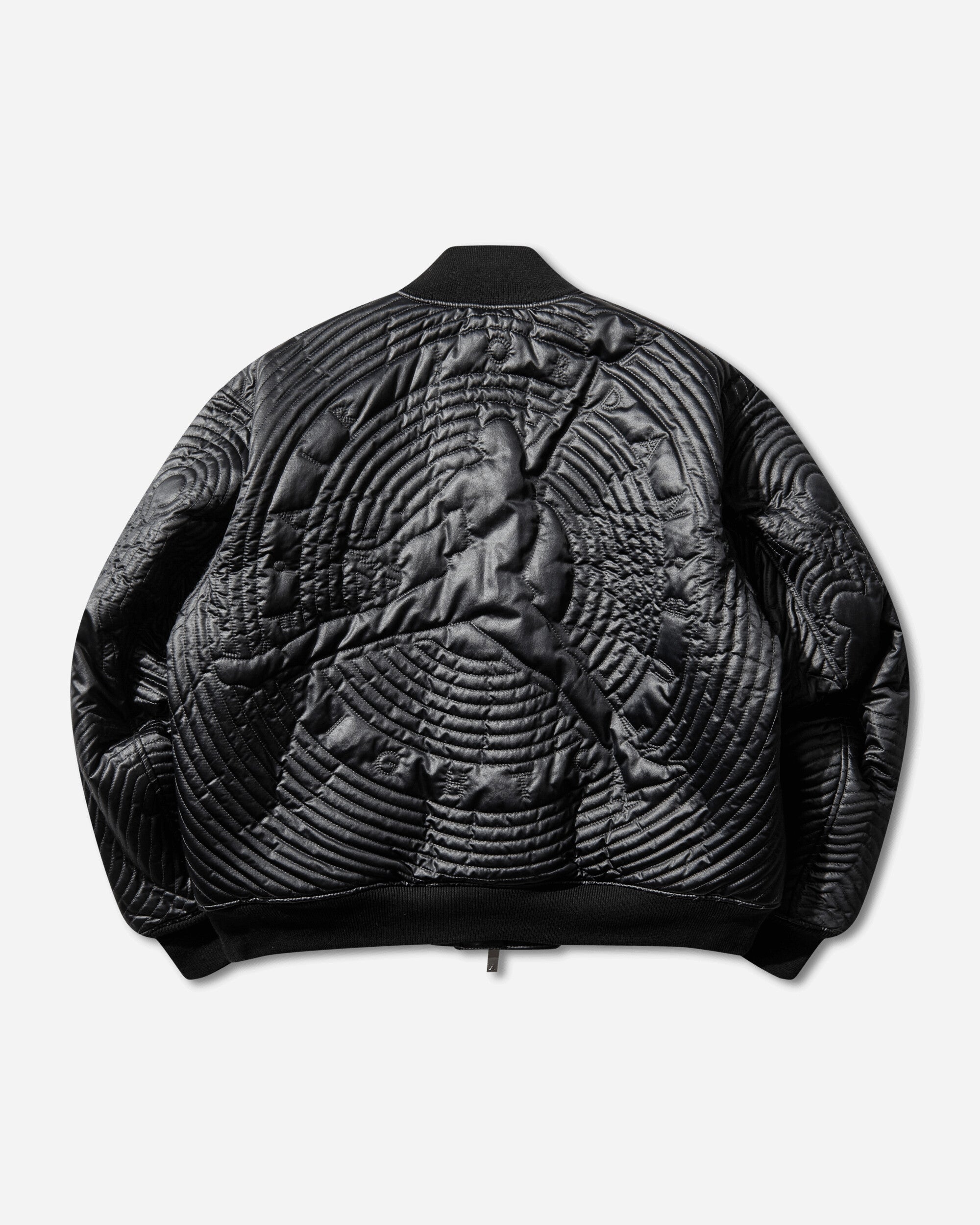 Оригінальна Mens Flight Nylon Varsity Jacket Black Nike – вид ззаду