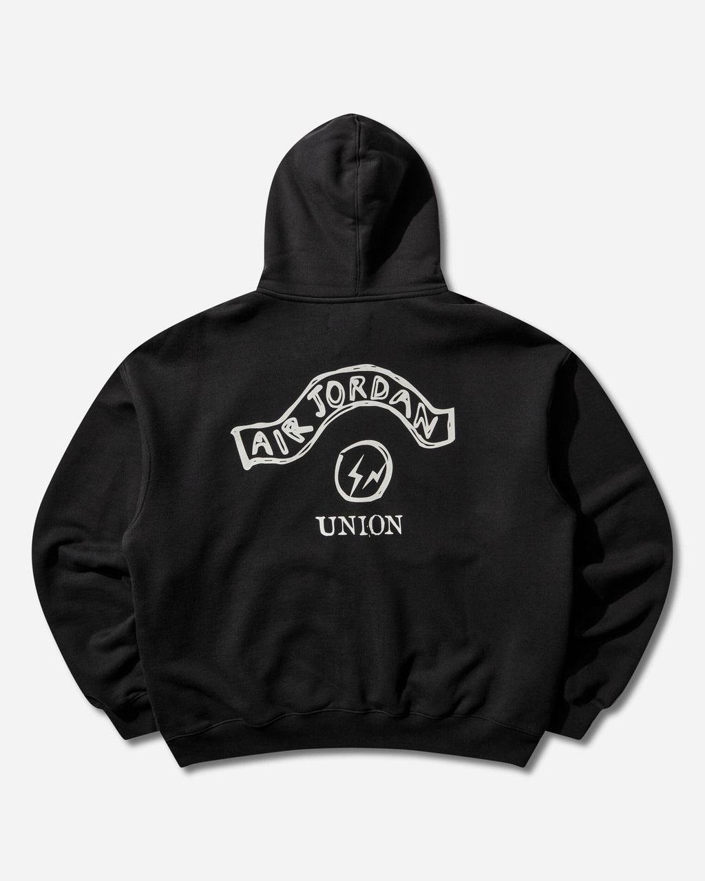 Union X Fragment Zip Hoodie Black Nike – Гарантія оригінальності – вид ззаду