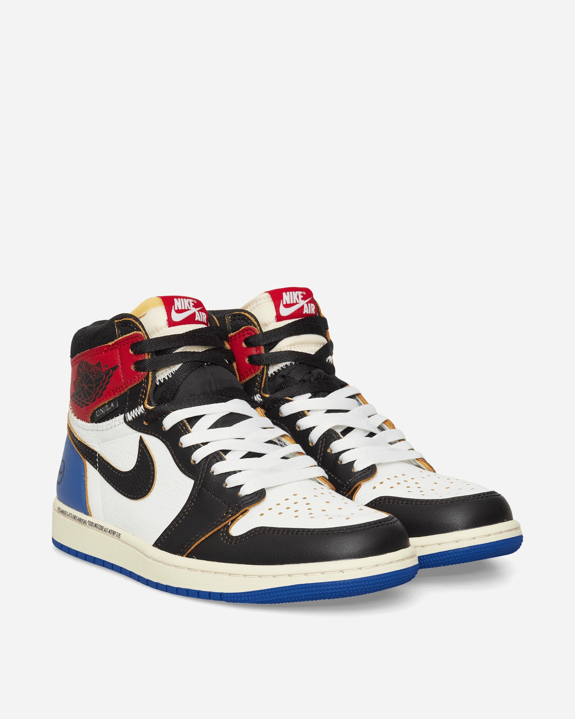 Оригінальна Union X Fragment Air Jordan 1 Sneakers Black Nike – вид ззаду