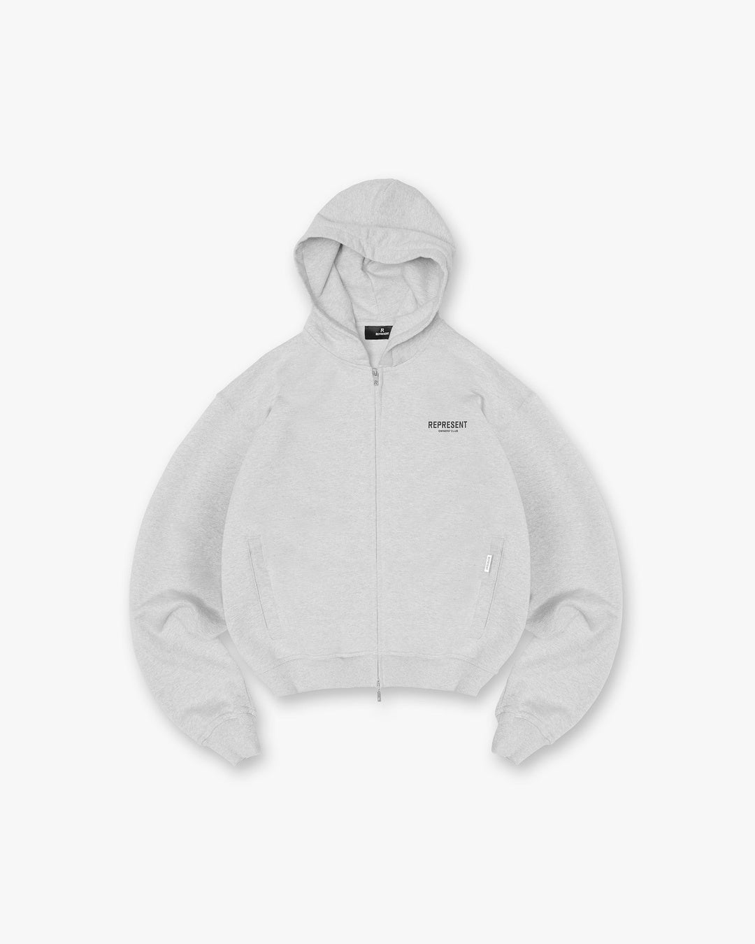 Owners Club Zip Hoodie - Ash Grey Represent оригінал – Купити в Україні – боковий вид