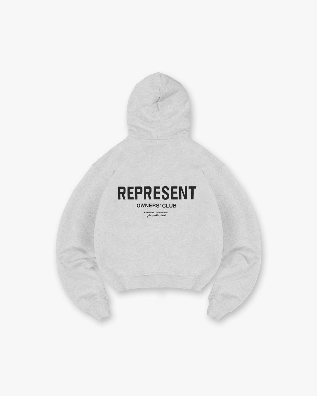 Owners Club Zip Hoodie - Ash Grey Represent оригінал – Купити в Україні – вид ззаду
