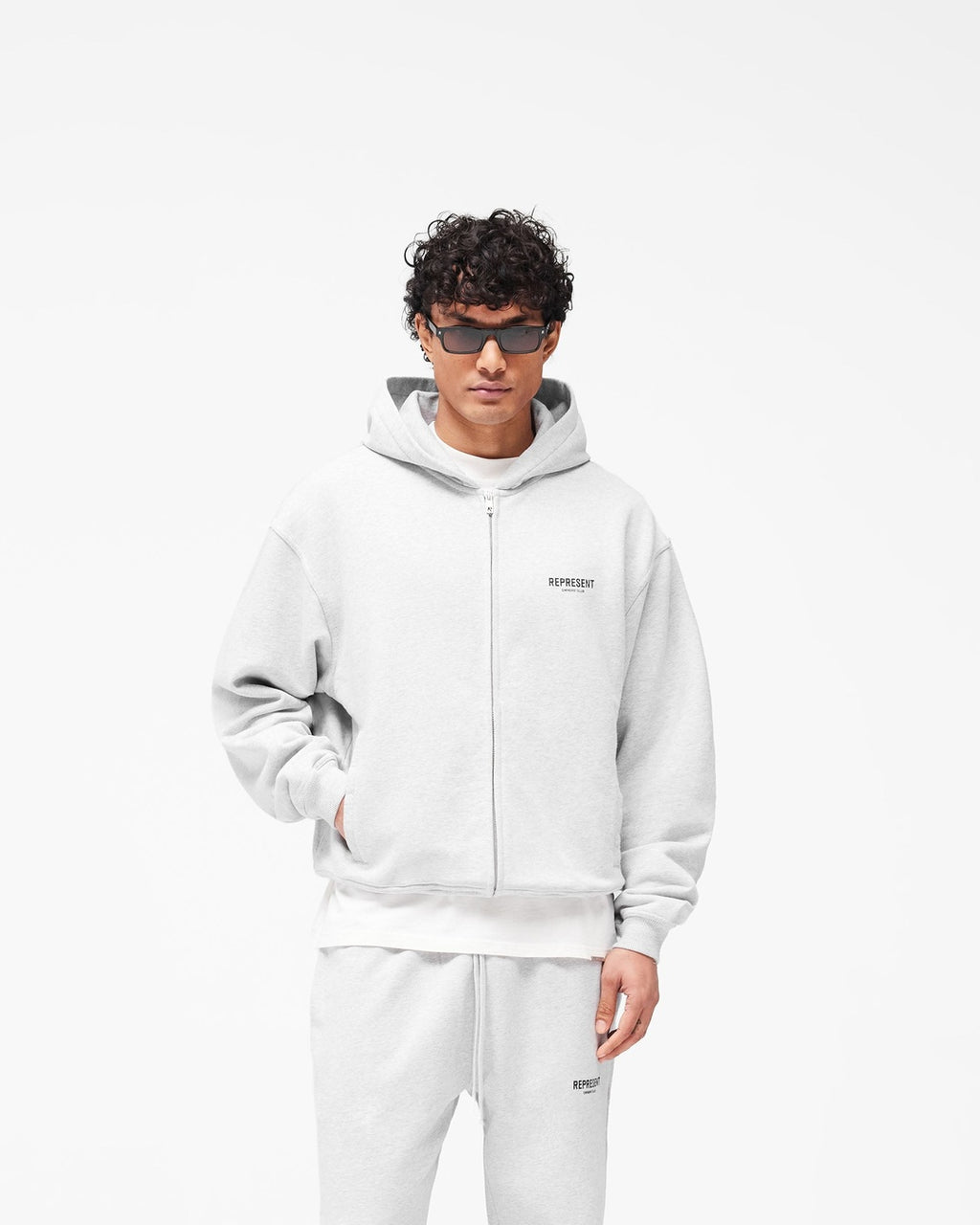 Owners Club Zip Hoodie - Ash Grey Represent оригінал – Купити в Україні – детальний вид