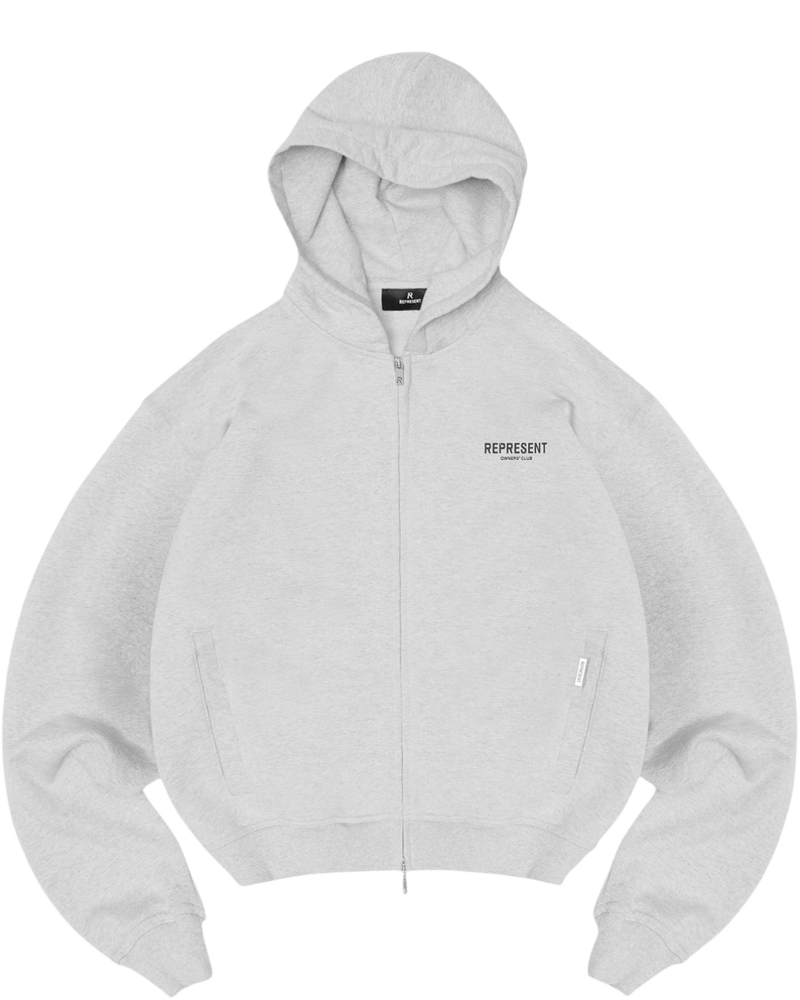 Owners Club Zip Hoodie - Ash Grey Represent оригінал – Купити в Україні