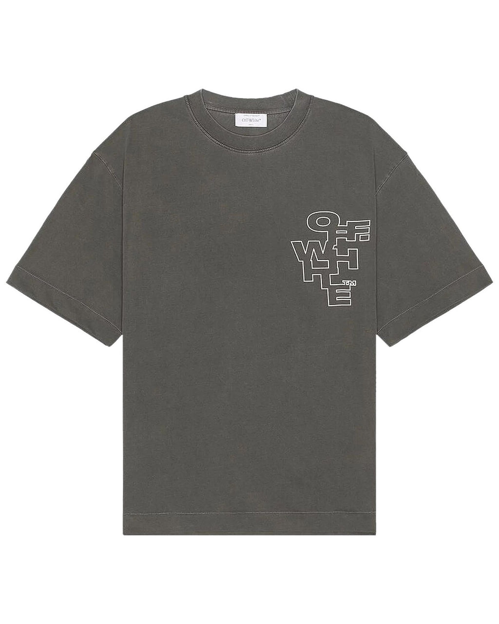 Grey Outline Arrow Skate T-Shirt Off-white оригінал – Купити в Україні – боковий вид