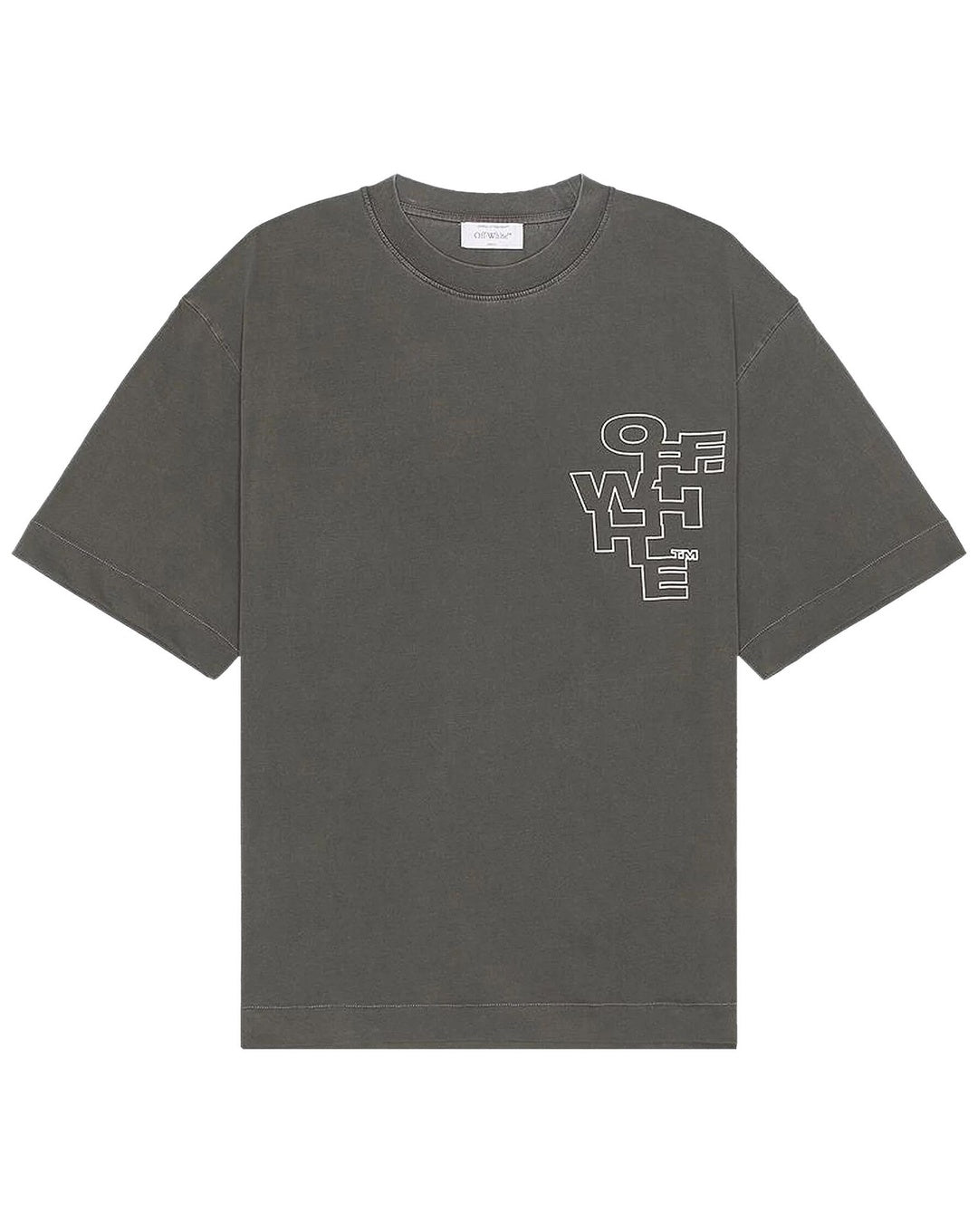 Grey Outline Arrow Skate T-Shirt Off-white оригінал – Купити в Україні – боковий вид