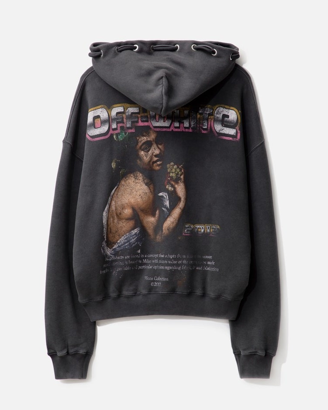 Bacchus Double String Popover Hoodie Off-white оригінал – Купити в Україні – вид ззаду - OFF-WHITE