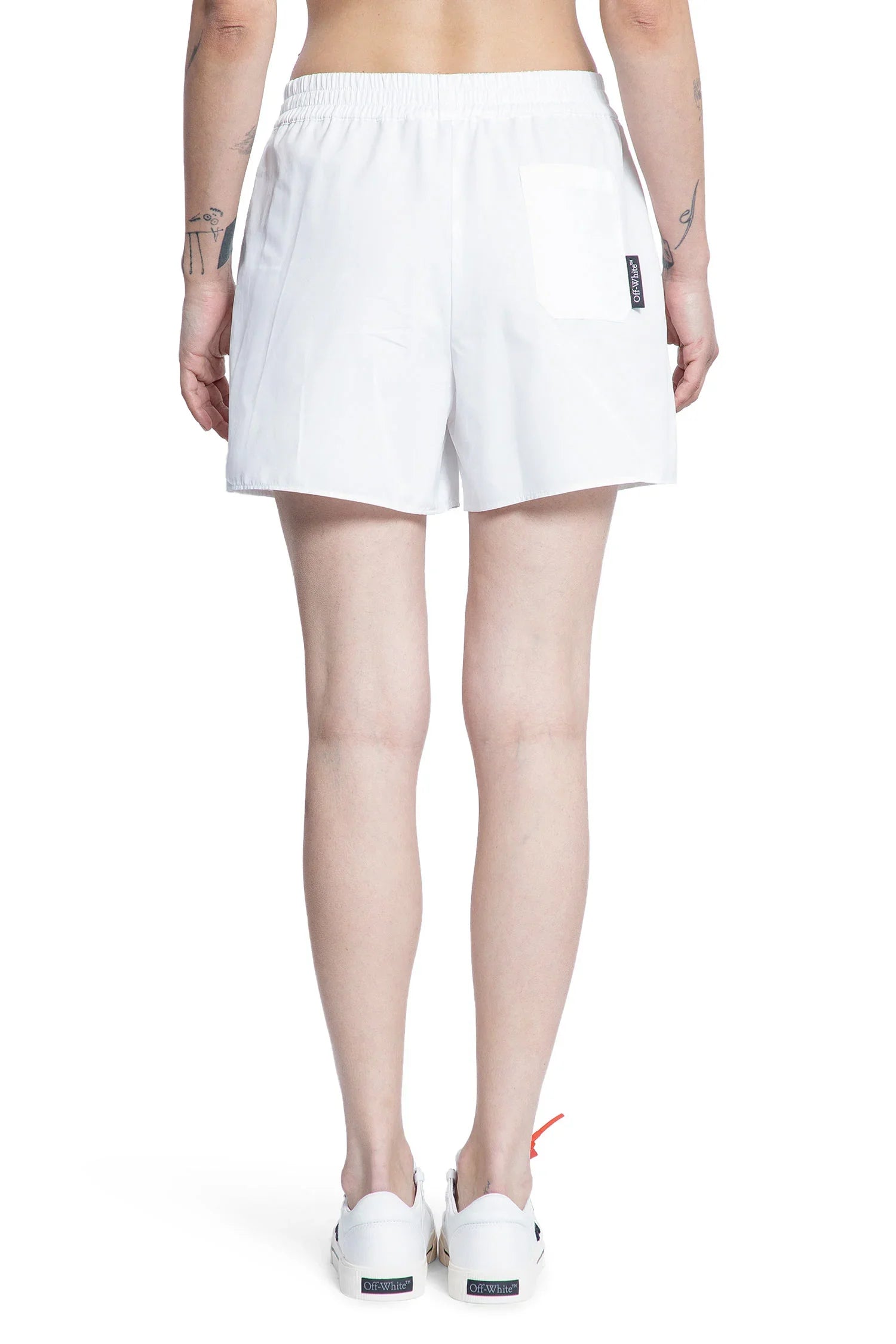 Shorts in popeline ricamato - OFF-WHITE