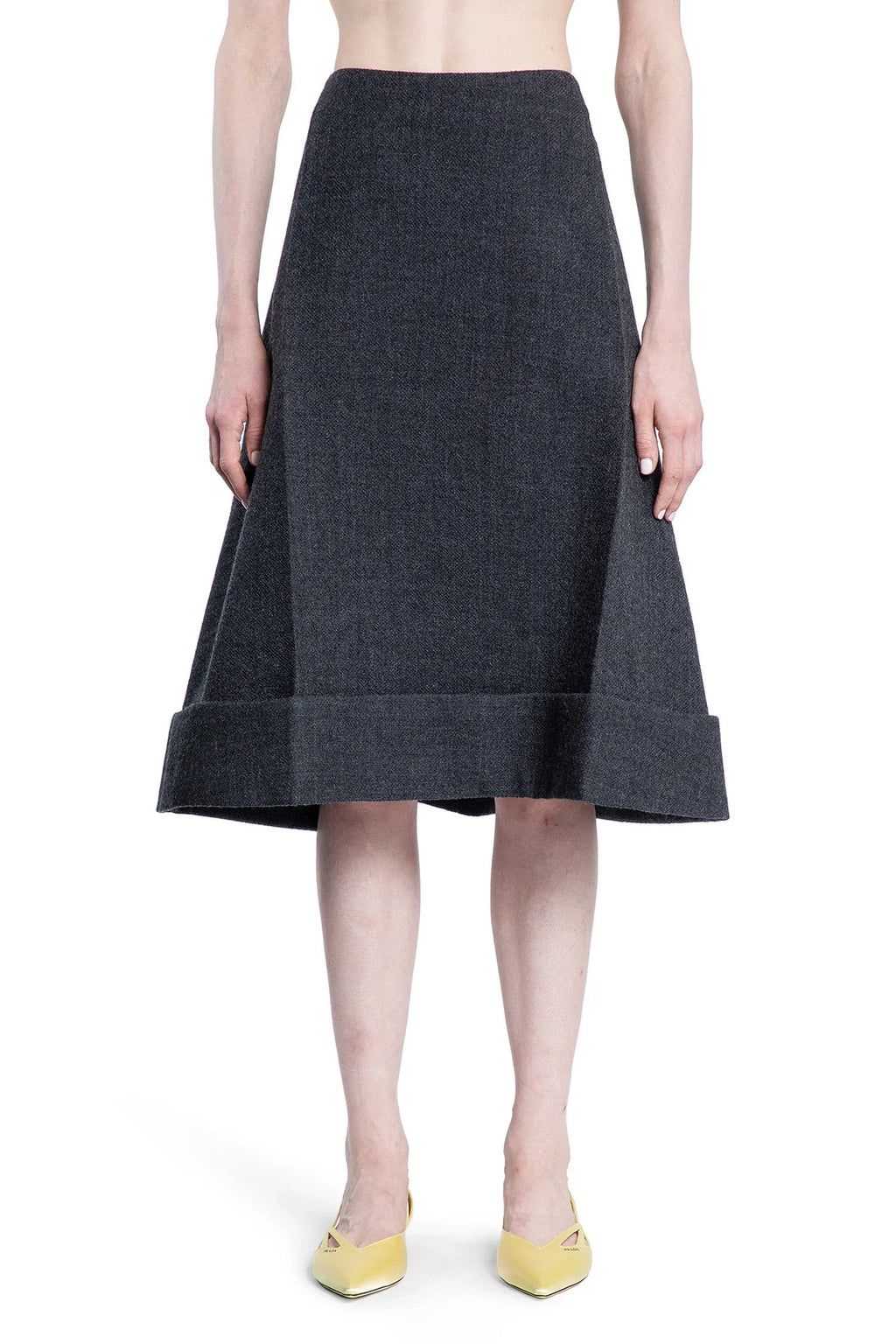Vintage-Look Rush Stitch MIDI-Skirt Prada оригінал – Купити в Україні – вид ззаду