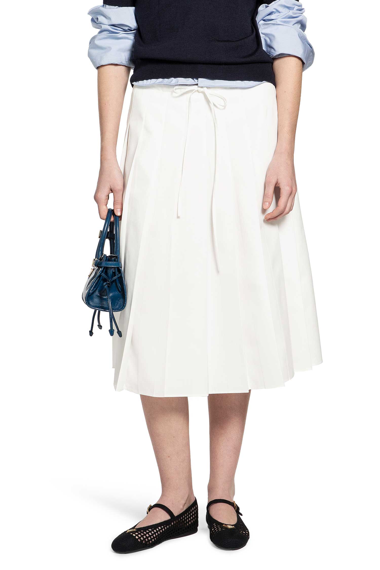 Pleated MIDI Skirt Prada оригінал – Купити в Україні – боковий вид