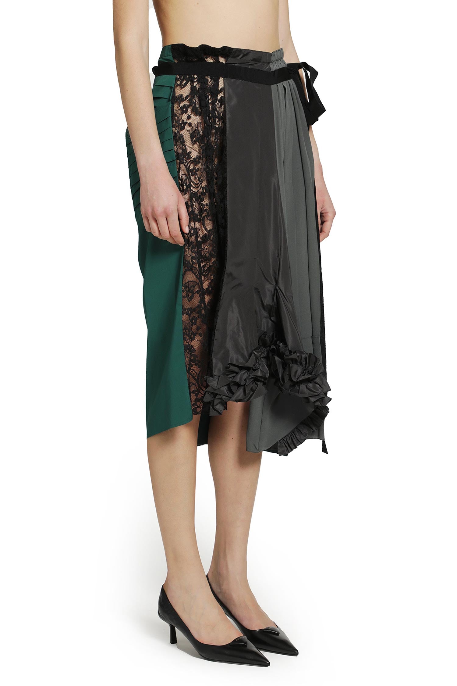 Оригінальна Technical Taffeta Patchwork Skirt Prada – детальний вид