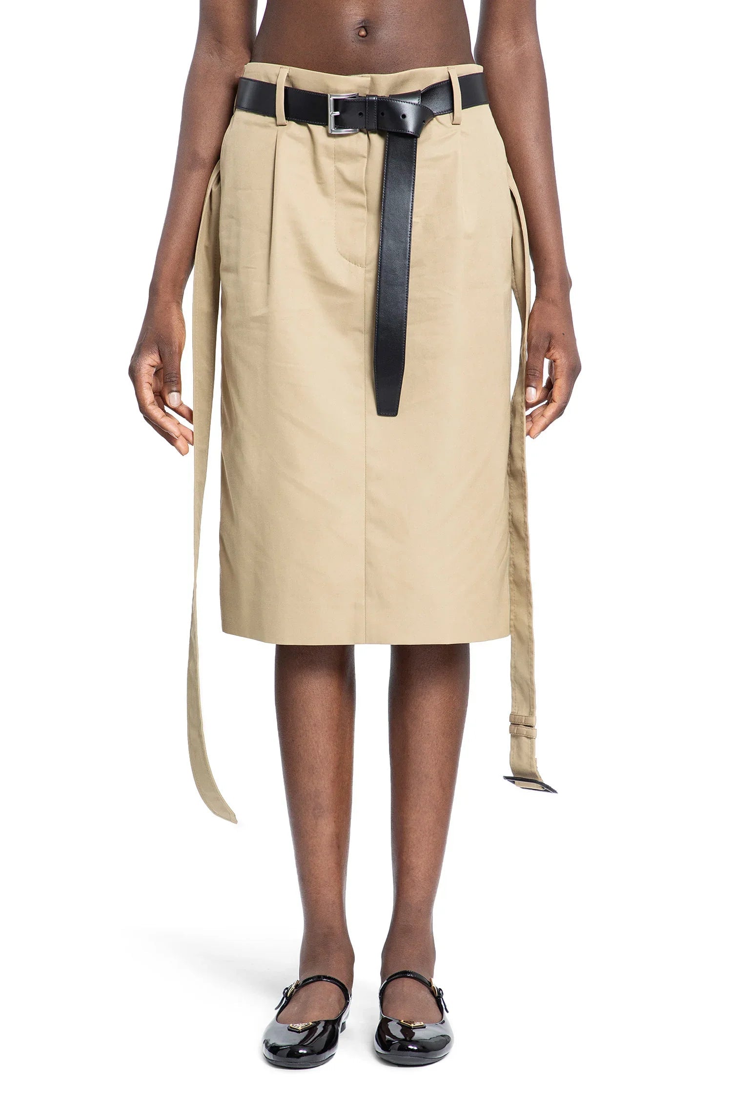 Оригінальна Cotton Twill Skirt Prada – вид ззаду