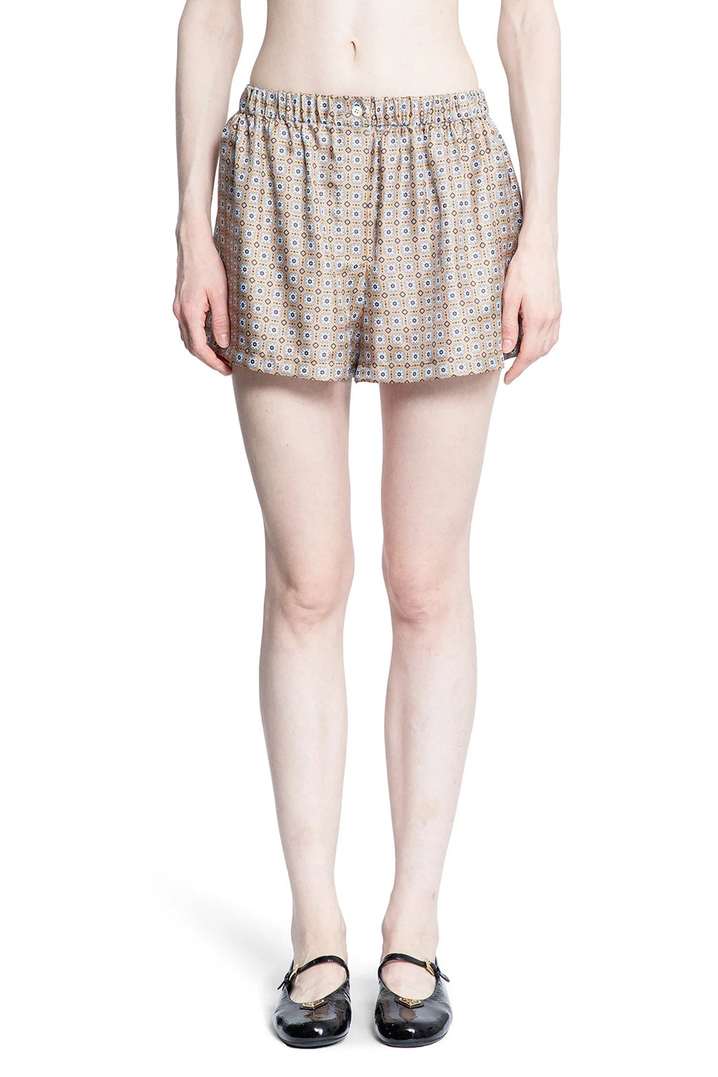 Printed Silk Twill Shorts Prada оригінал – Купити в Україні – вид ззаду