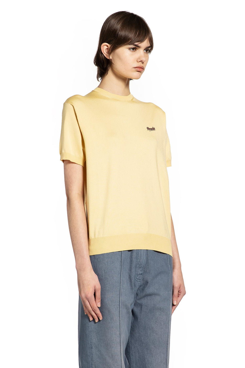 Оригінальна Ribbed Crewneck Knit Prada – детальний вид