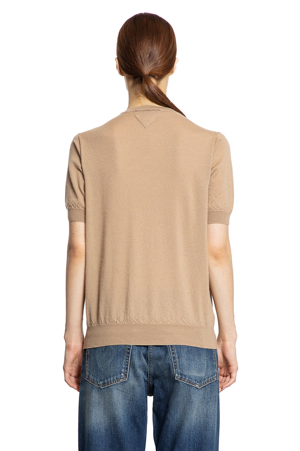 Superfine Cashmere Short Sleeve Sweater Prada – Гарантія оригінальності – збільшений вид