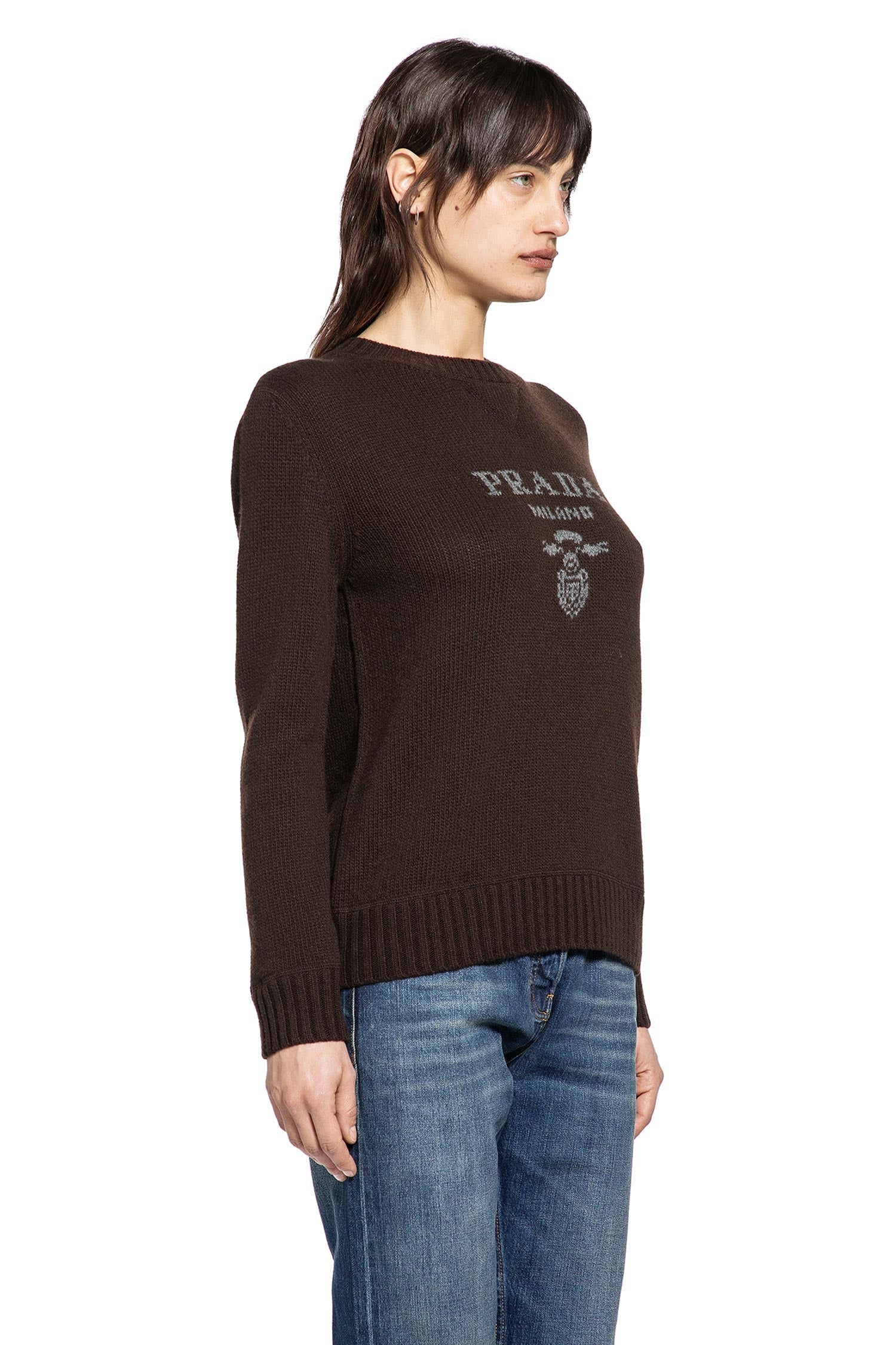 Cashmere Wool Logo Sweater Prada – Гарантія оригінальності – вид ззаду