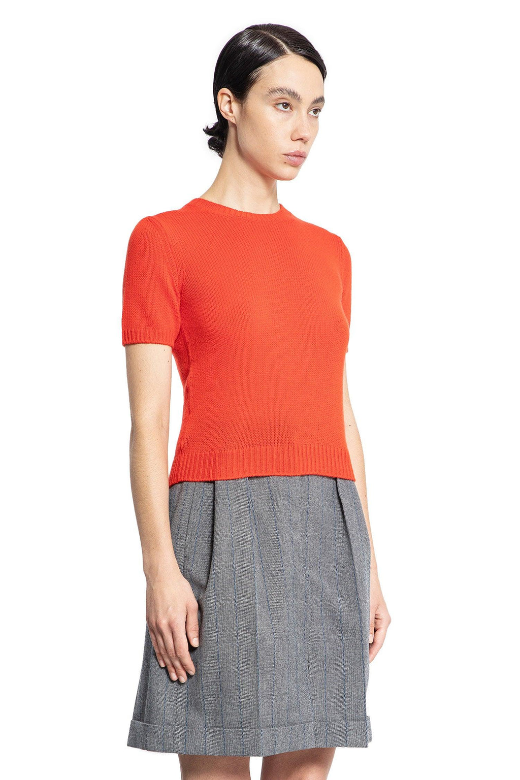 Short Sleeve Cashmere Sweater Prada – Гарантія оригінальності – детальний вид
