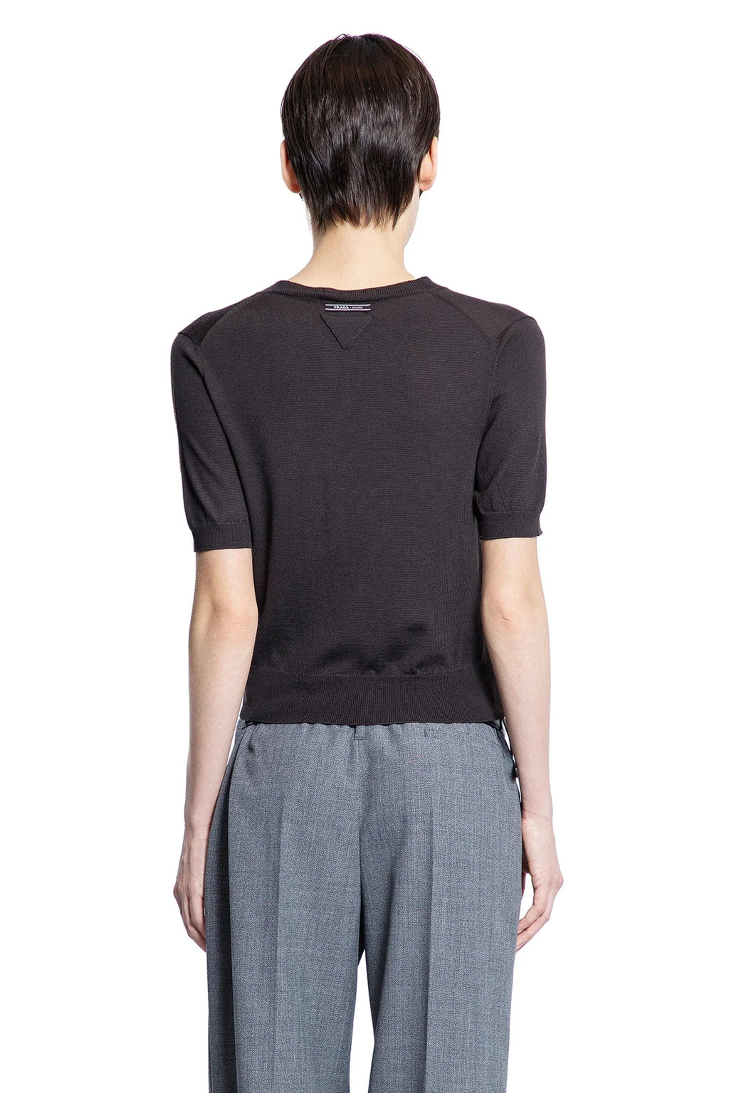 V-Neck Wool Short Sleeve Sweater Prada – Гарантія оригінальності – збільшений вид