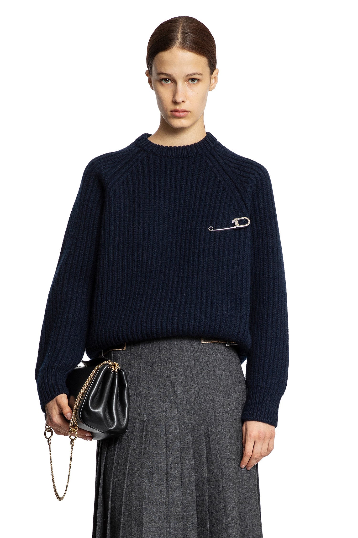 Wool Cashmere Sweater With Safety Pin Prada оригінал – Купити в Україні – боковий вид