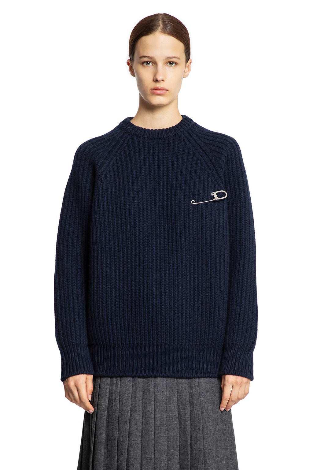Wool Cashmere Sweater With Safety Pin Prada оригінал – Купити в Україні – вид ззаду