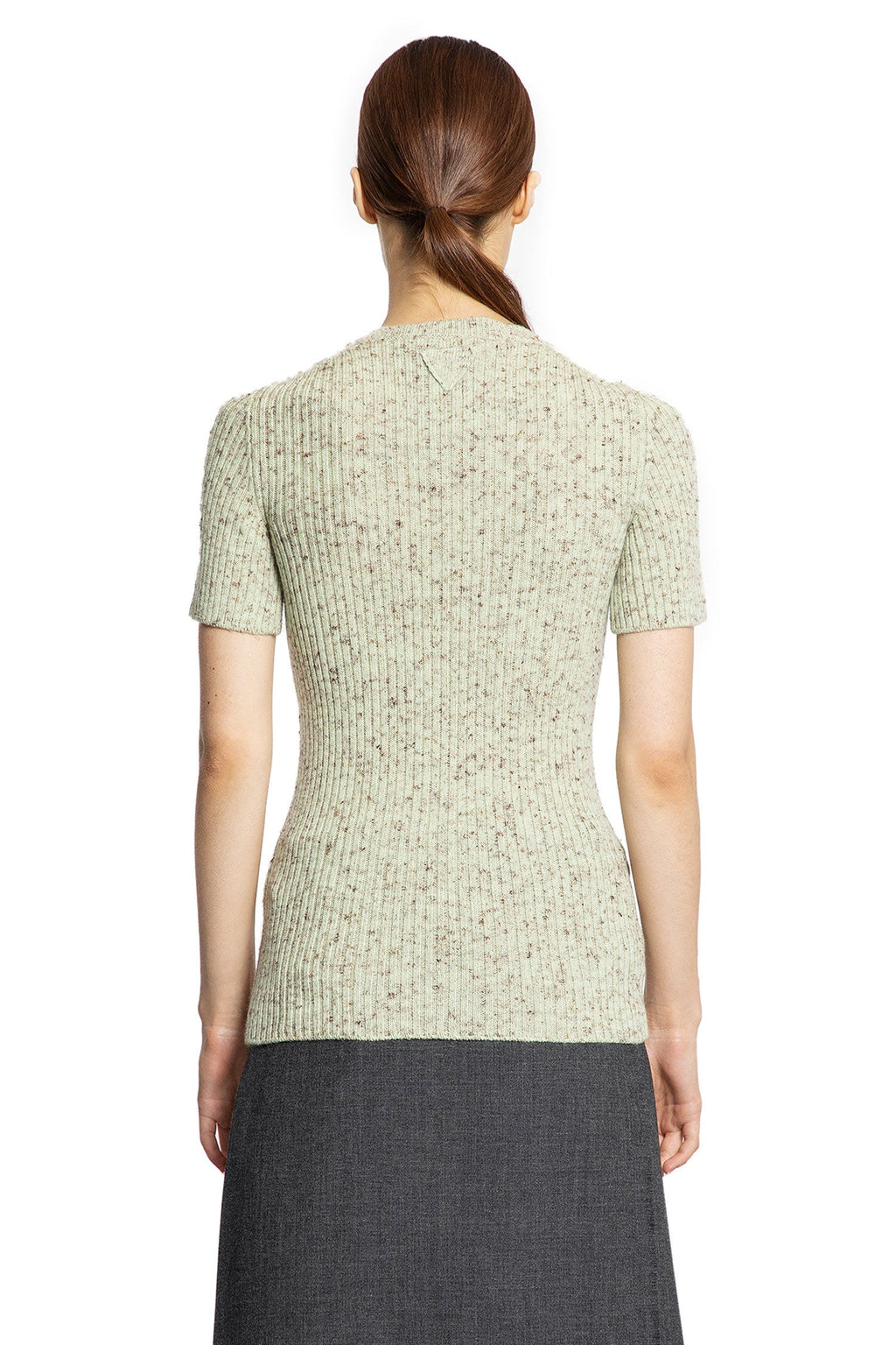 Wool Linen Short Sleeve Sweater Prada – Гарантія оригінальності – збільшений вид