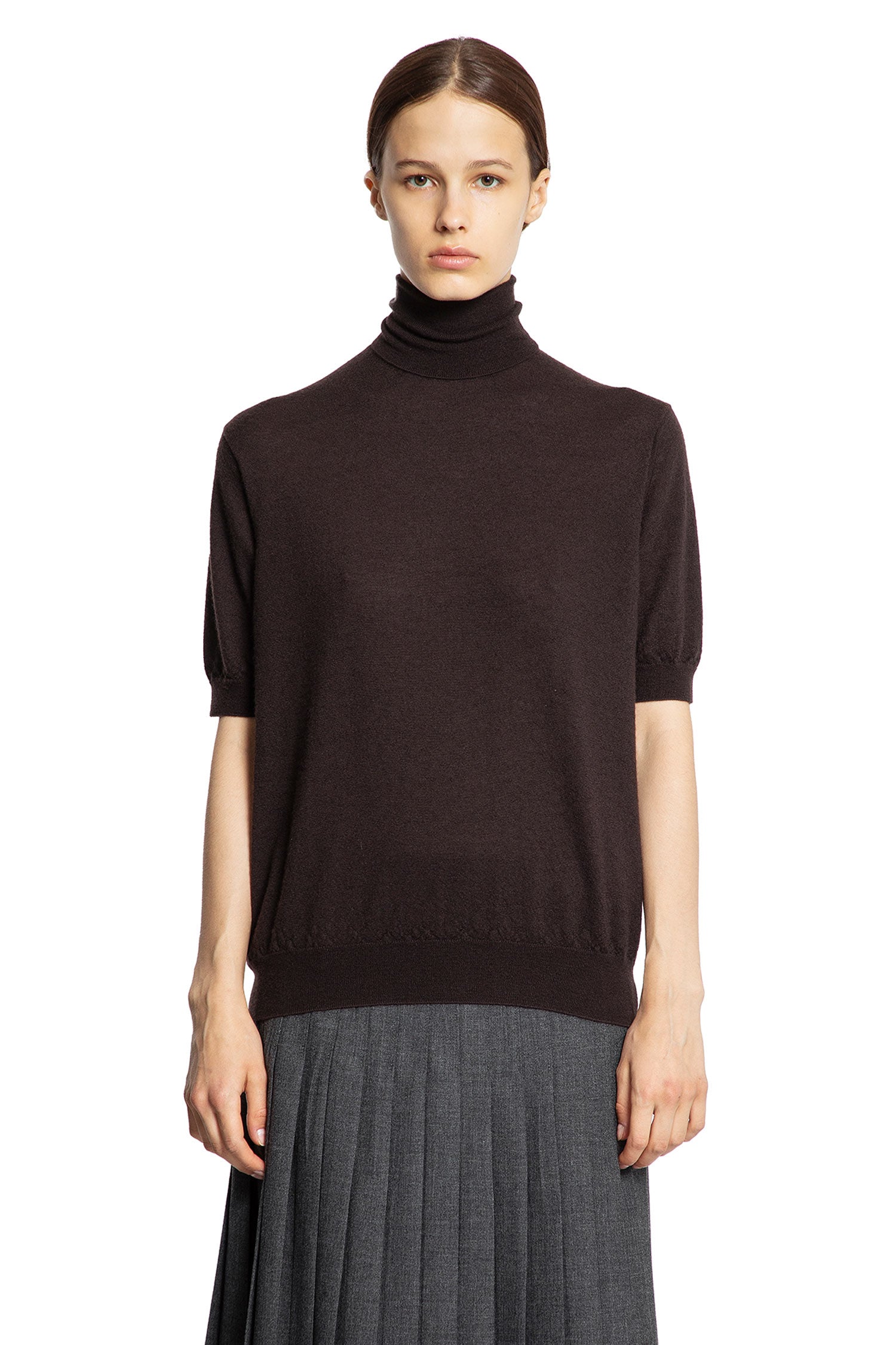 Cashmere Short Sleeve Turtleneck Prada оригінал – Купити в Україні – вид ззаду