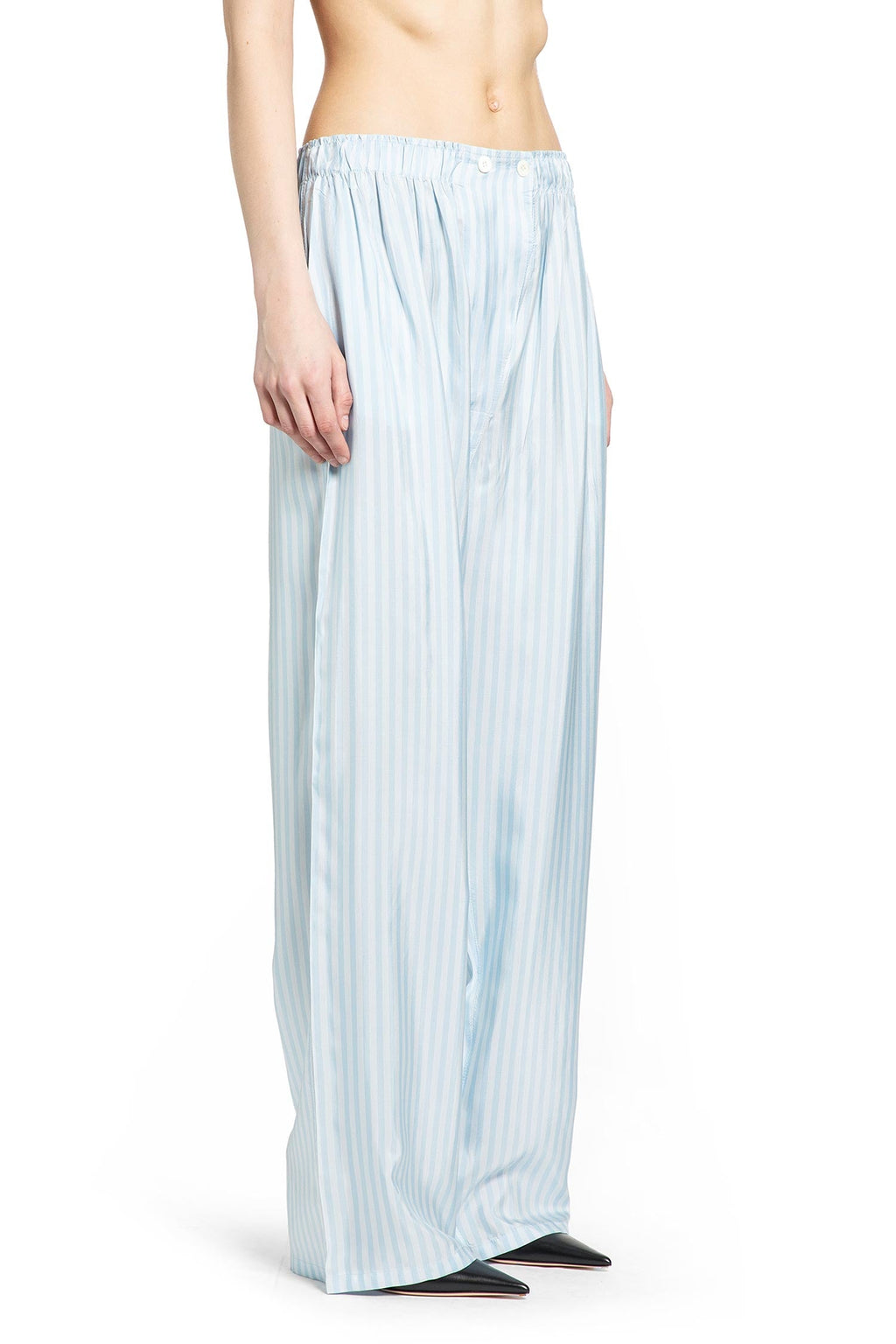 Оригінальна Striped Silk Pongé Pants Prada – детальний вид