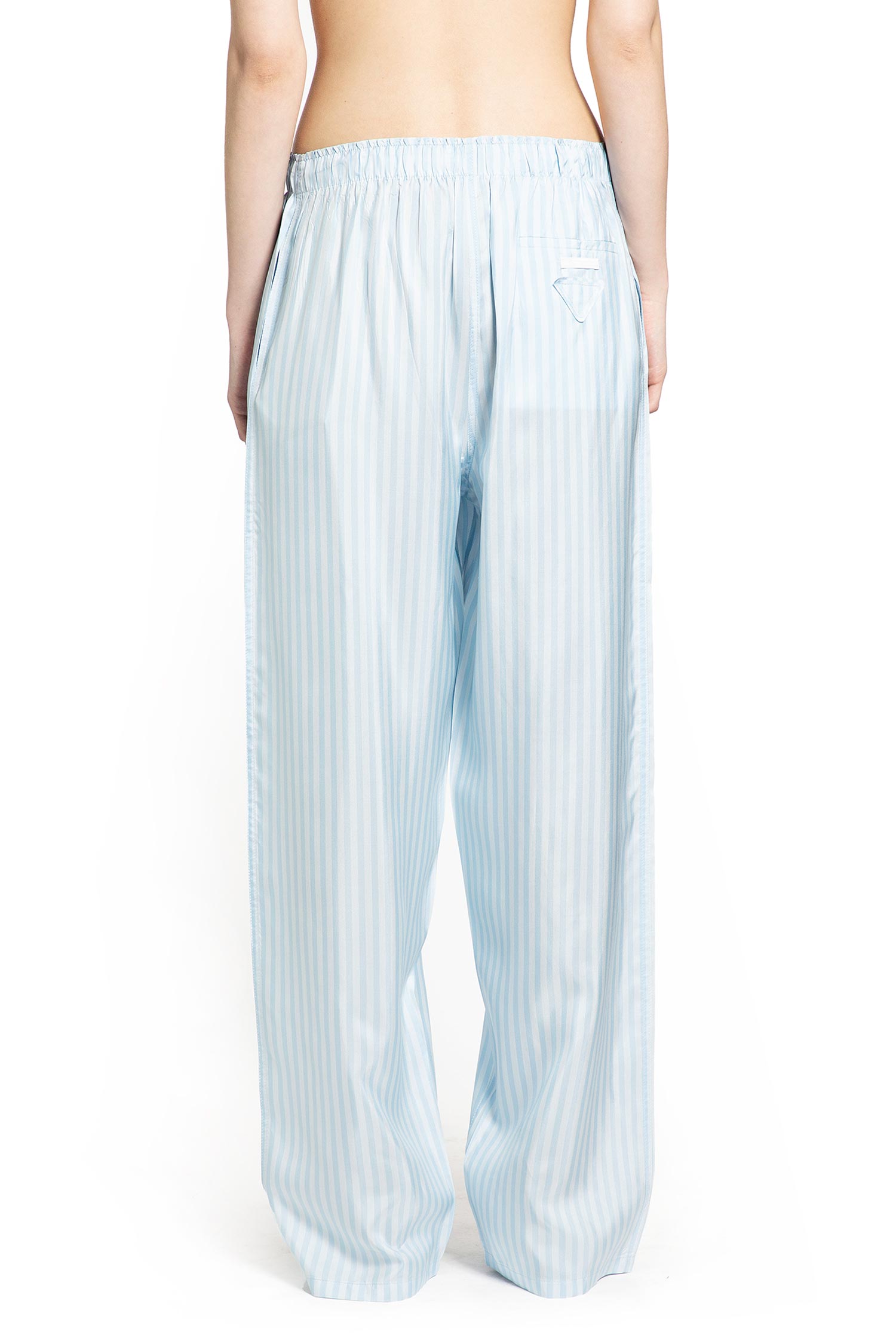 Оригінальна Striped Silk Pongé Pants Prada – збільшений вид