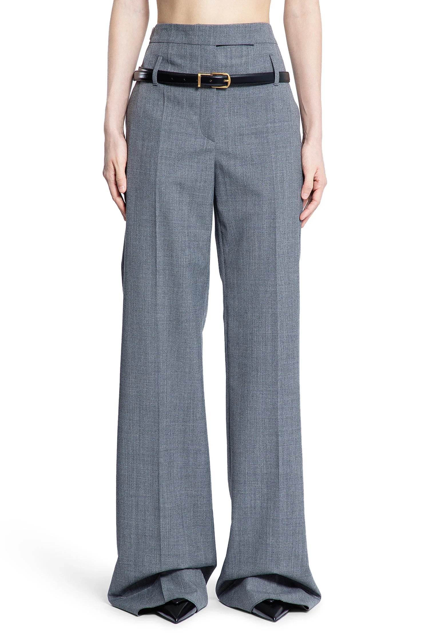 Technical Wool Pants With Belt Prada оригінал – Купити в Україні – вид ззаду