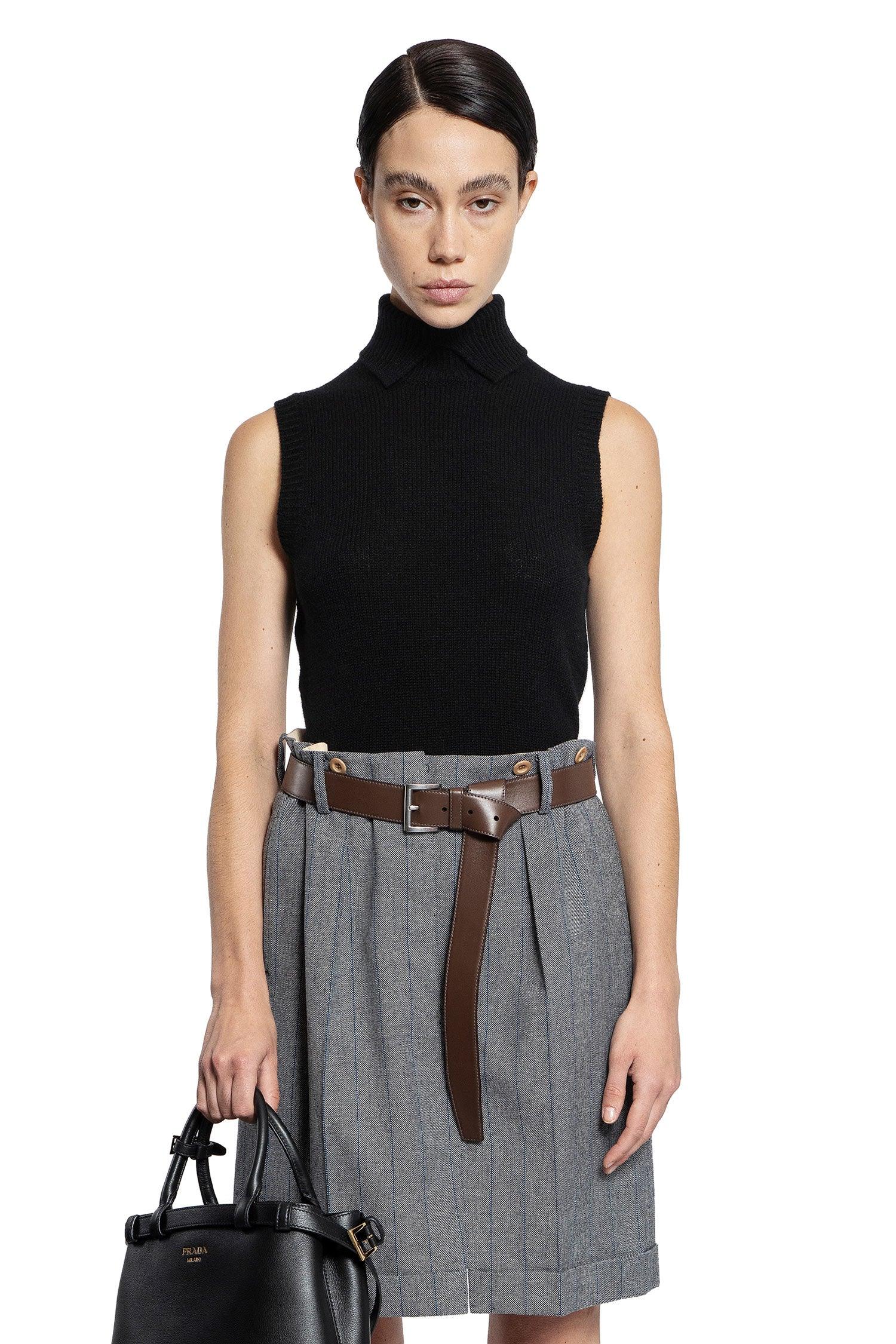 Cashmere Turtleneck Vest Prada – Гарантія оригінальності – боковий вид